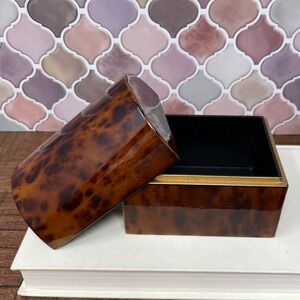 Vintage Tortoiseshell Jewelry Box The Haldon Group Made in Japan